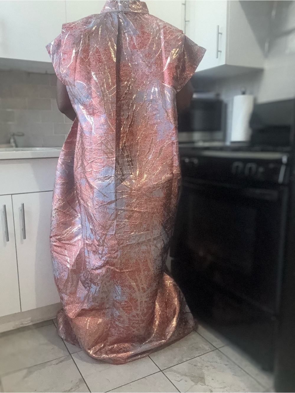 Handmade African Damask Boubou Gown | Maxi Muumuu for Rich Madam Occasions 2xl